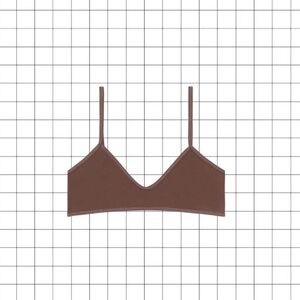 Los Angeles Apparel SPAGHETTI BRALETTE S in Cinnamon